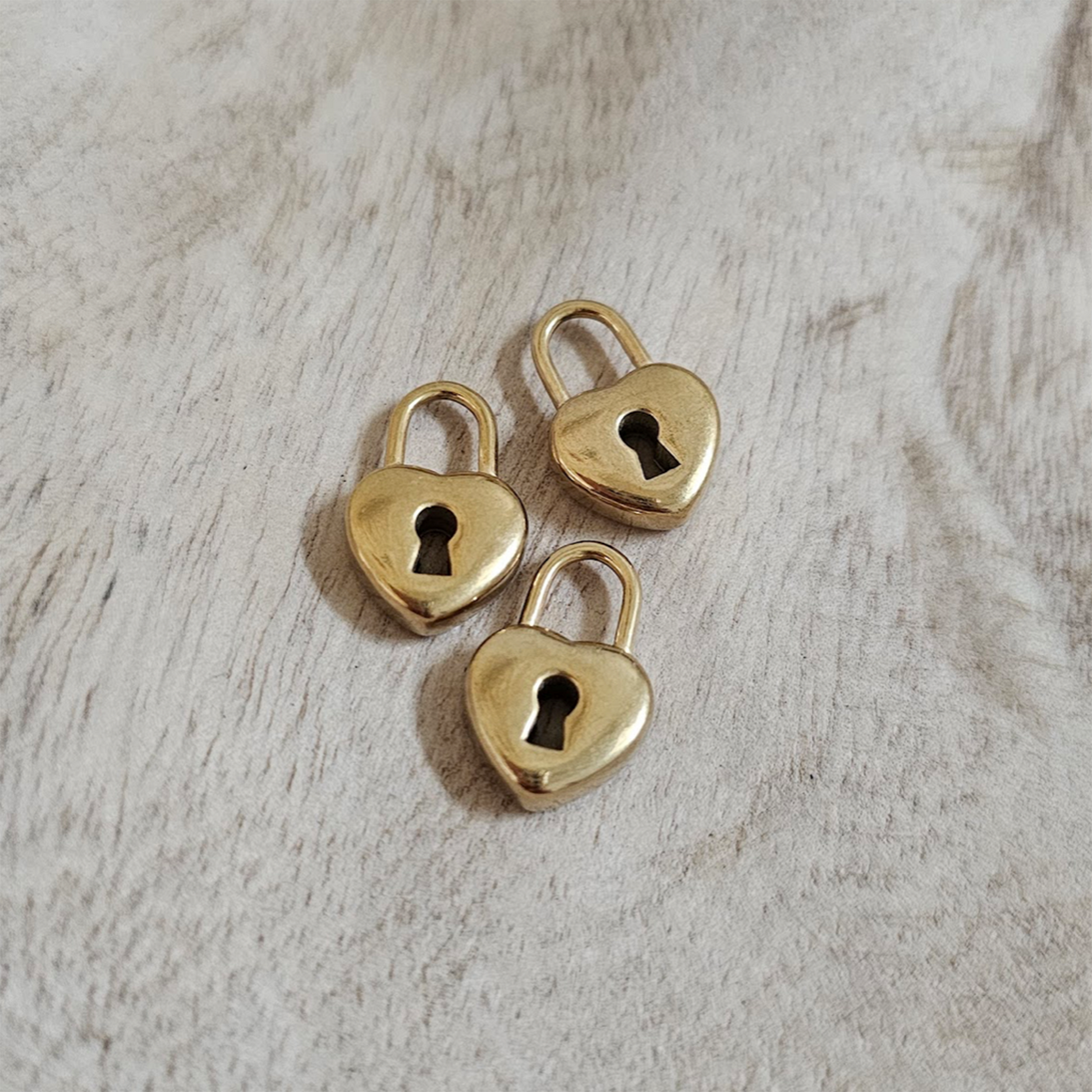 Gold Heart Lock Charm Custom Charm Necklace
