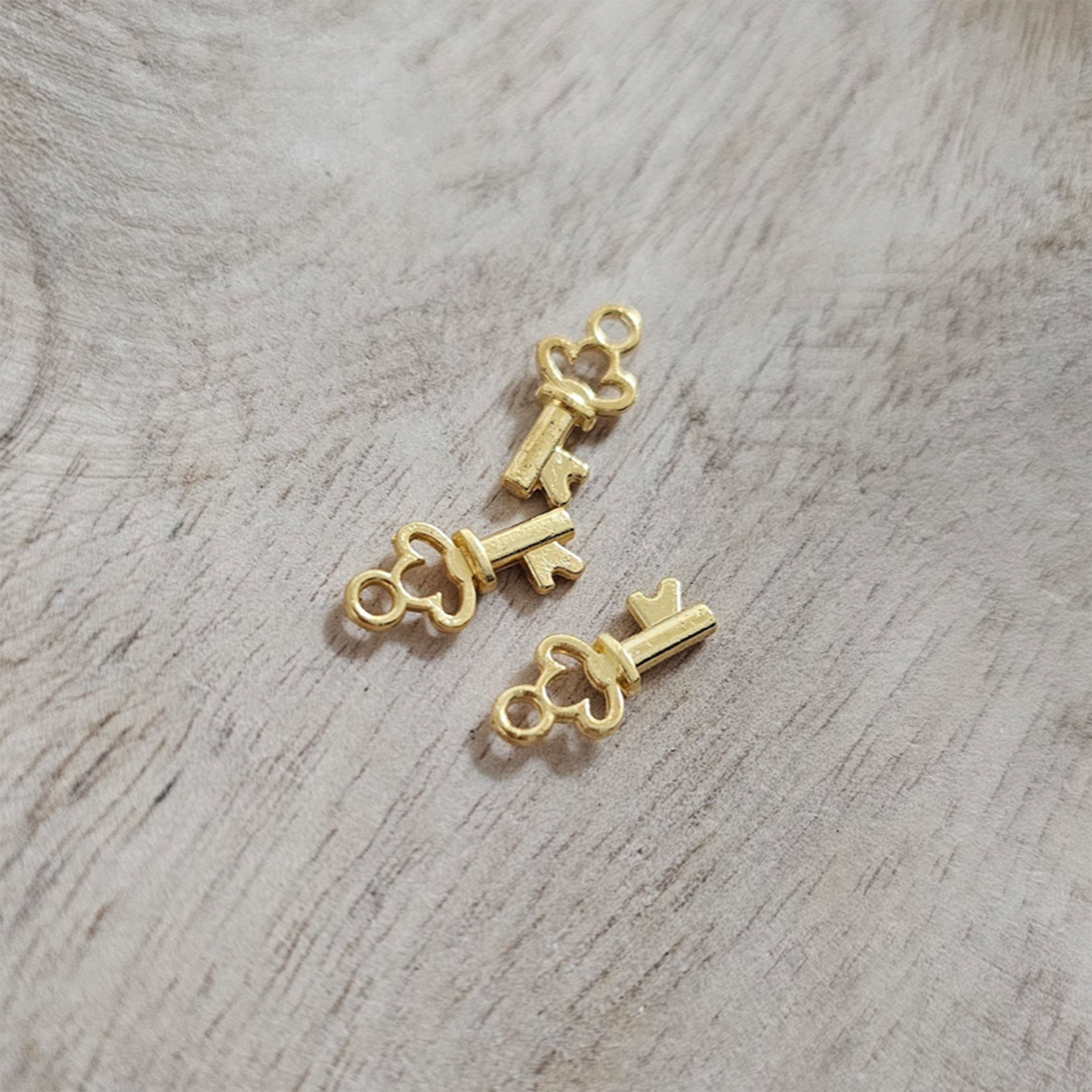 Gold Key Charm Custom Charm Necklace
