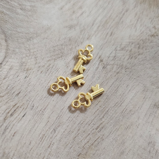 Gold Key Charm Custom Charm Necklace