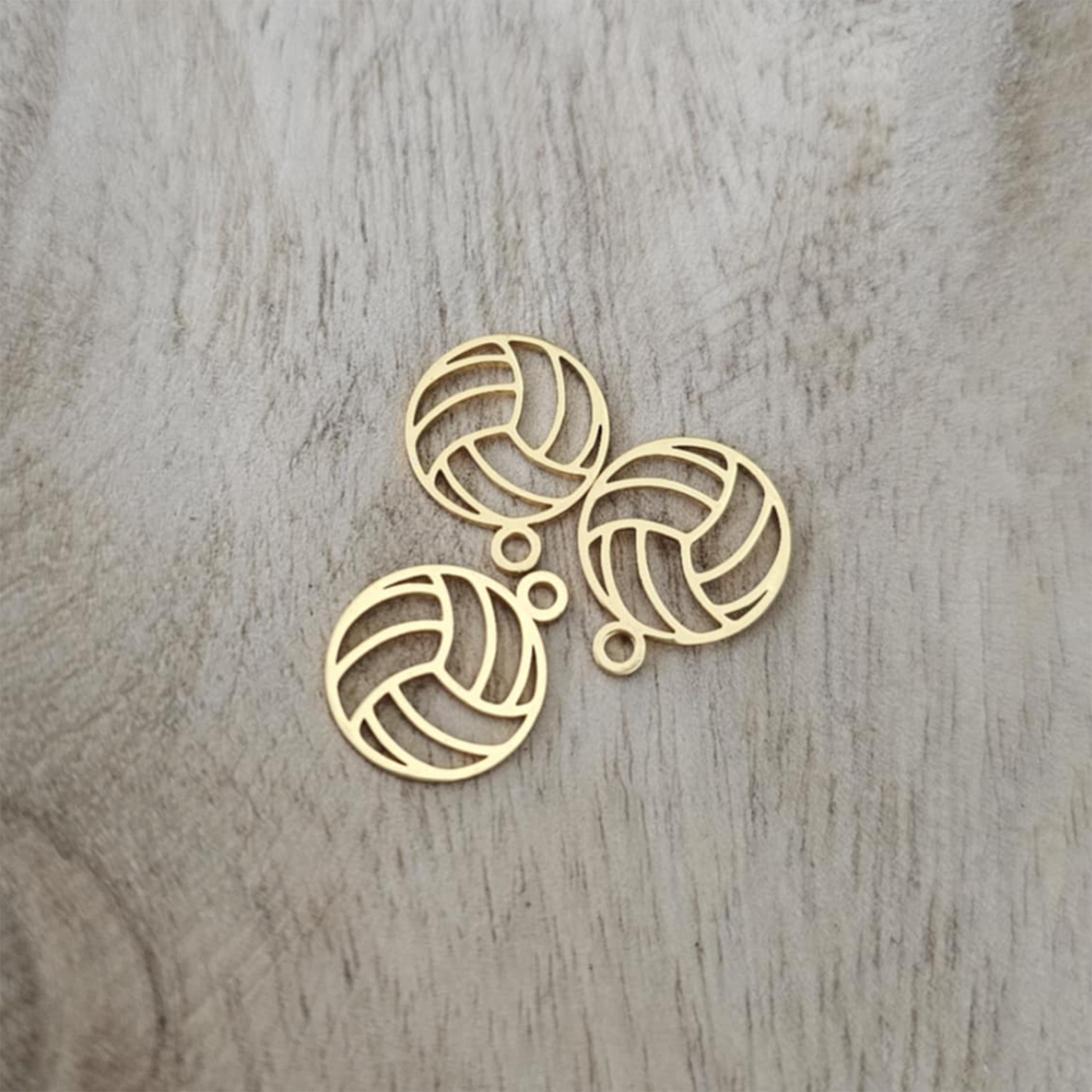 Gold Volleyball Charm Custom Charm Necklace