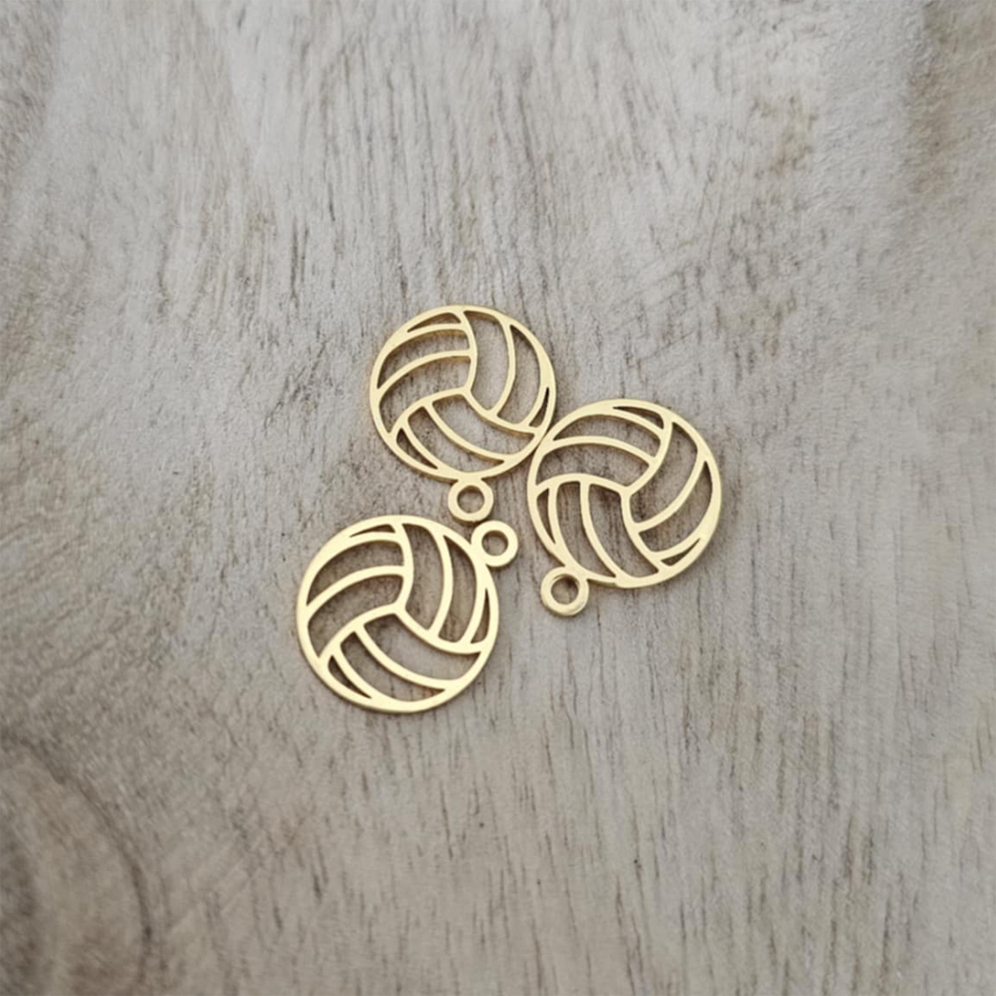 Gold Volleyball Charm Custom Charm Necklace