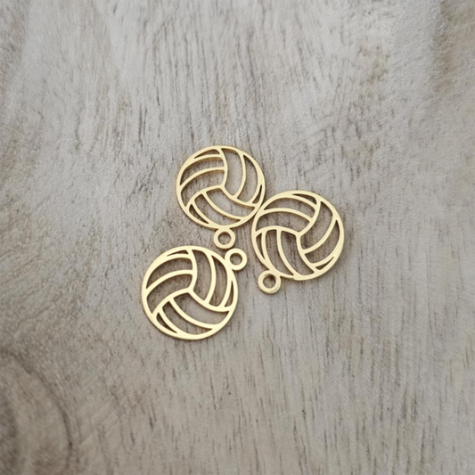 Gold Volleyball Charm Custom Charm Necklace