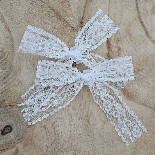 Lace Bow Shoe Charms