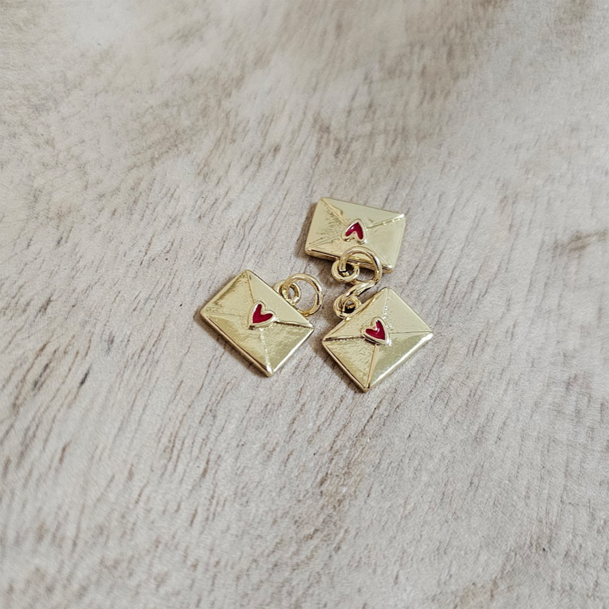 Love Letter Mail Gold Charm Custom Charm Necklace