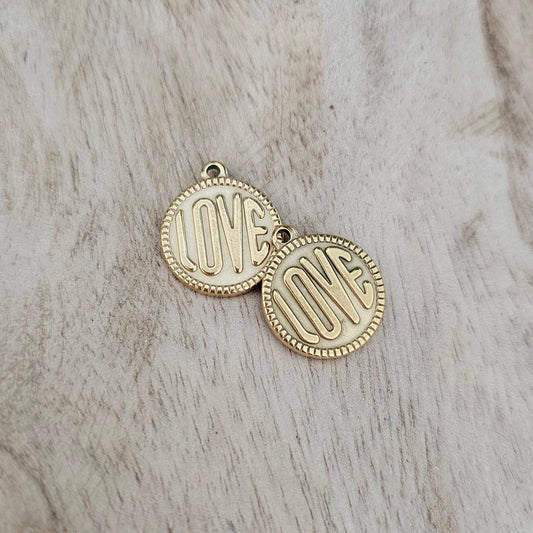 Love Pendant Gold Charm Custom Charm Necklace