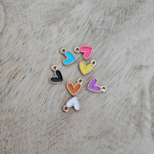 Mini Funky Heart Charm Custom Charm Necklace