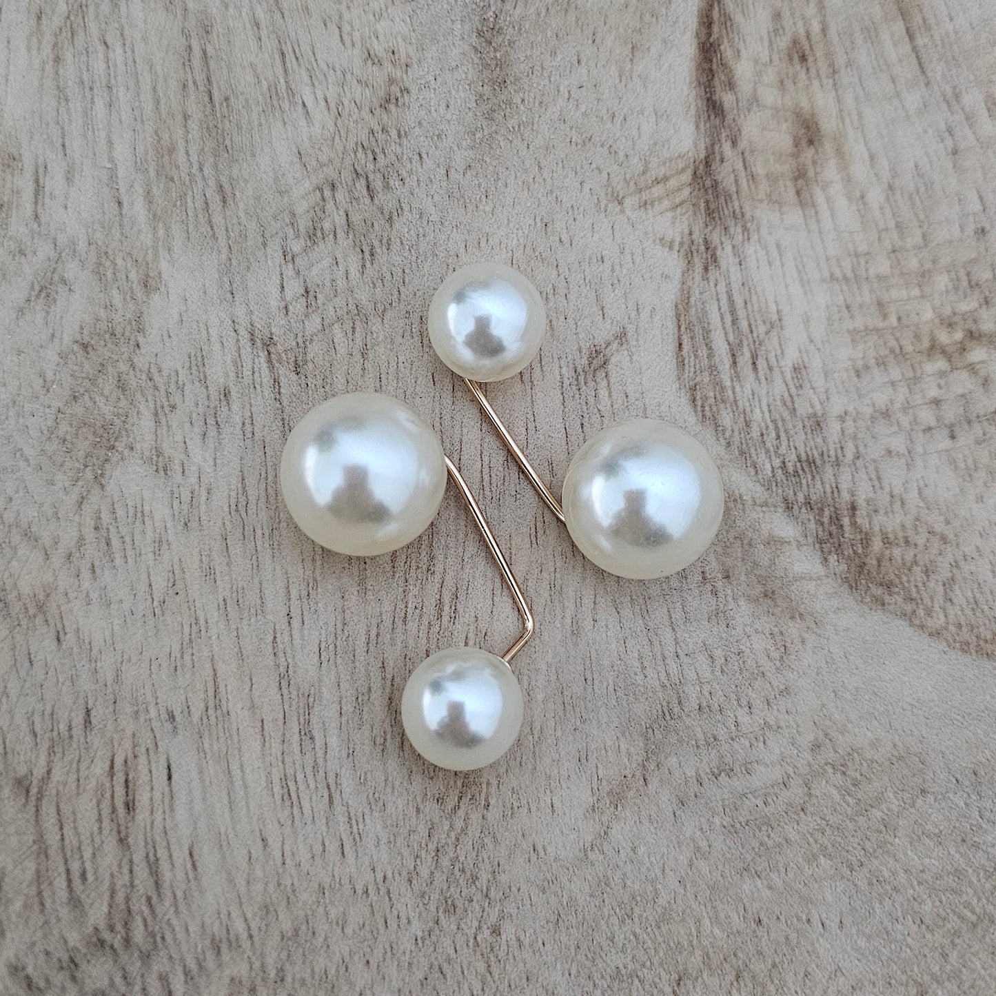 Pearl Straight Bar Shoe Pins Custom Charms