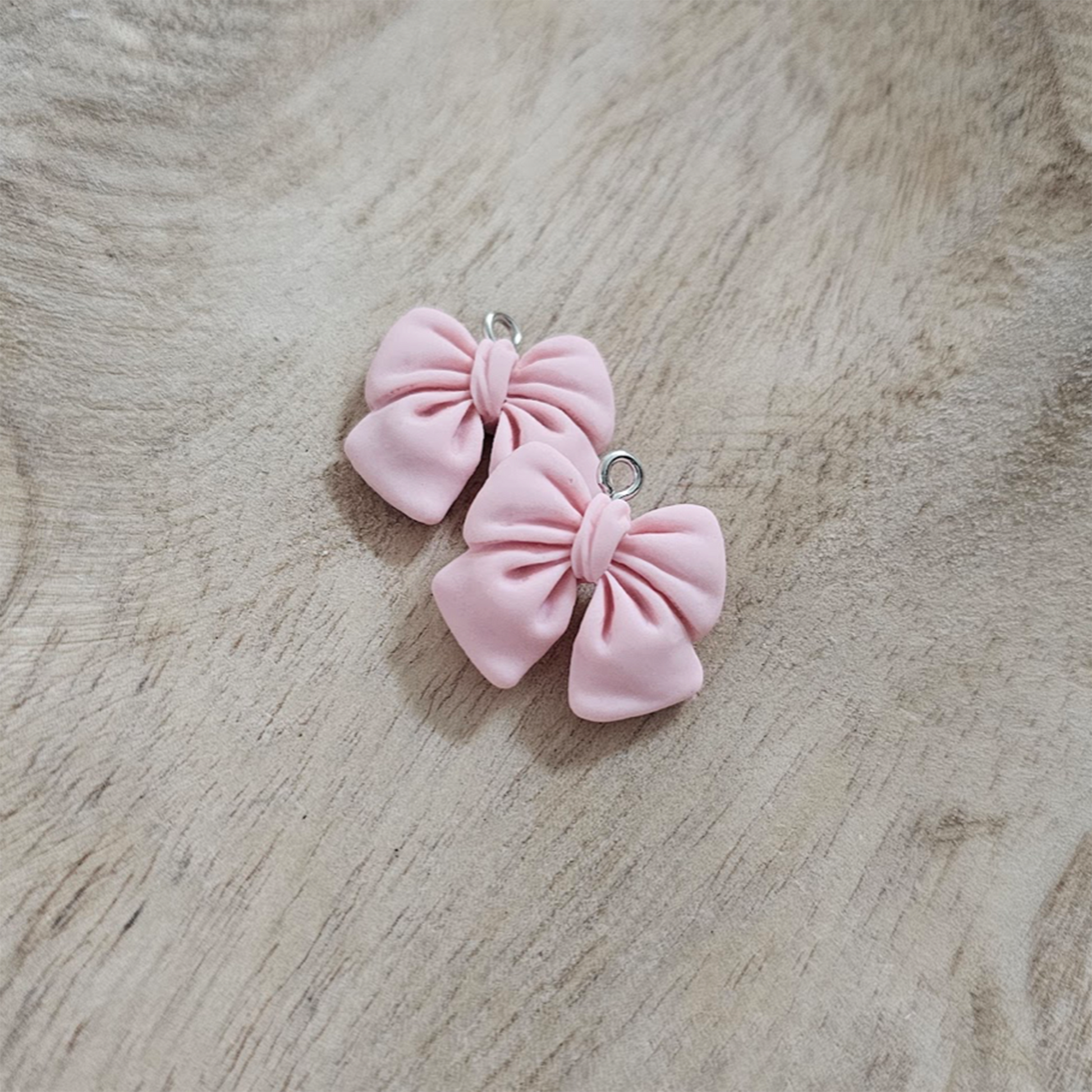 Pink Bow Charm Custom Charm Necklace