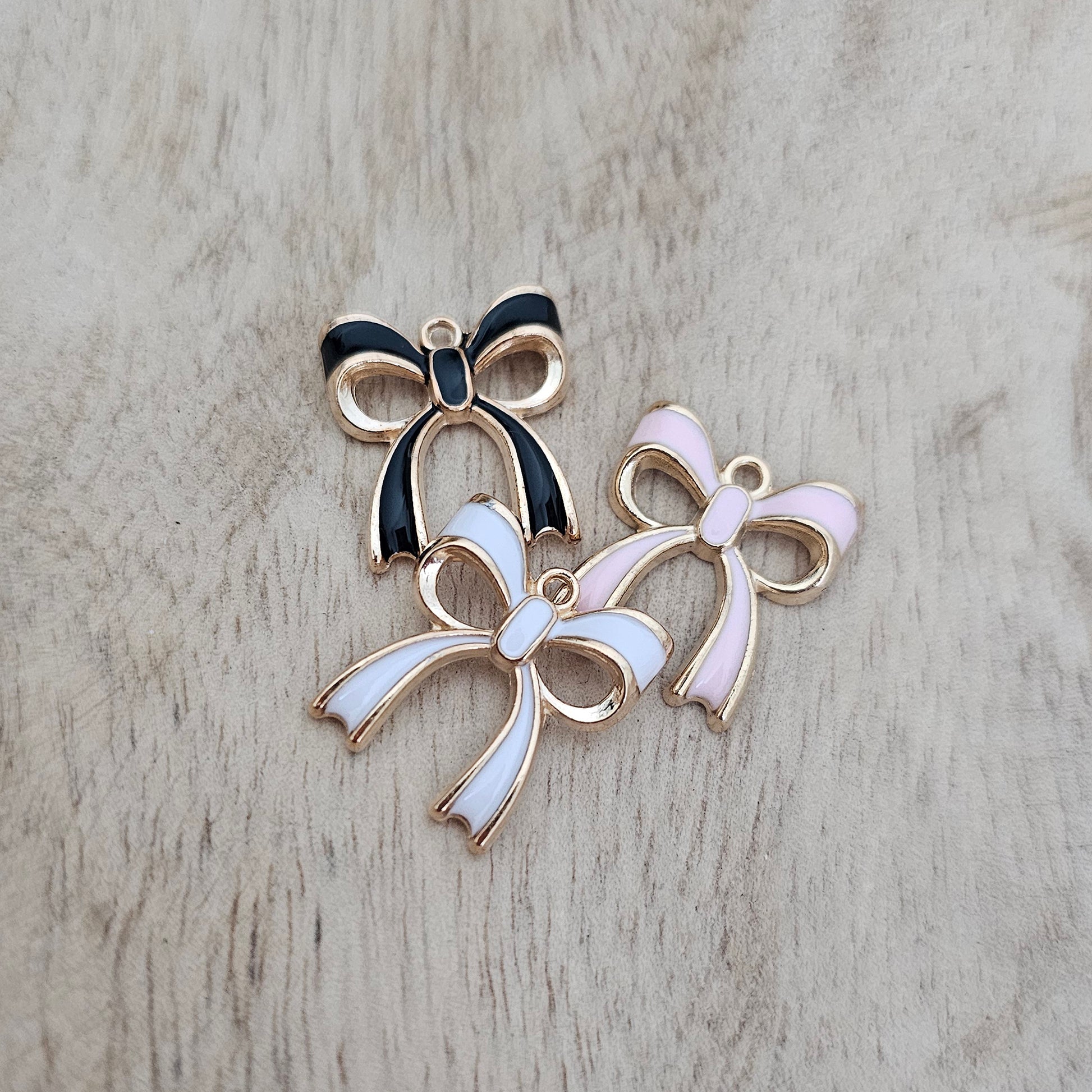 Ribbon Bow Charm Custom Charm Necklace