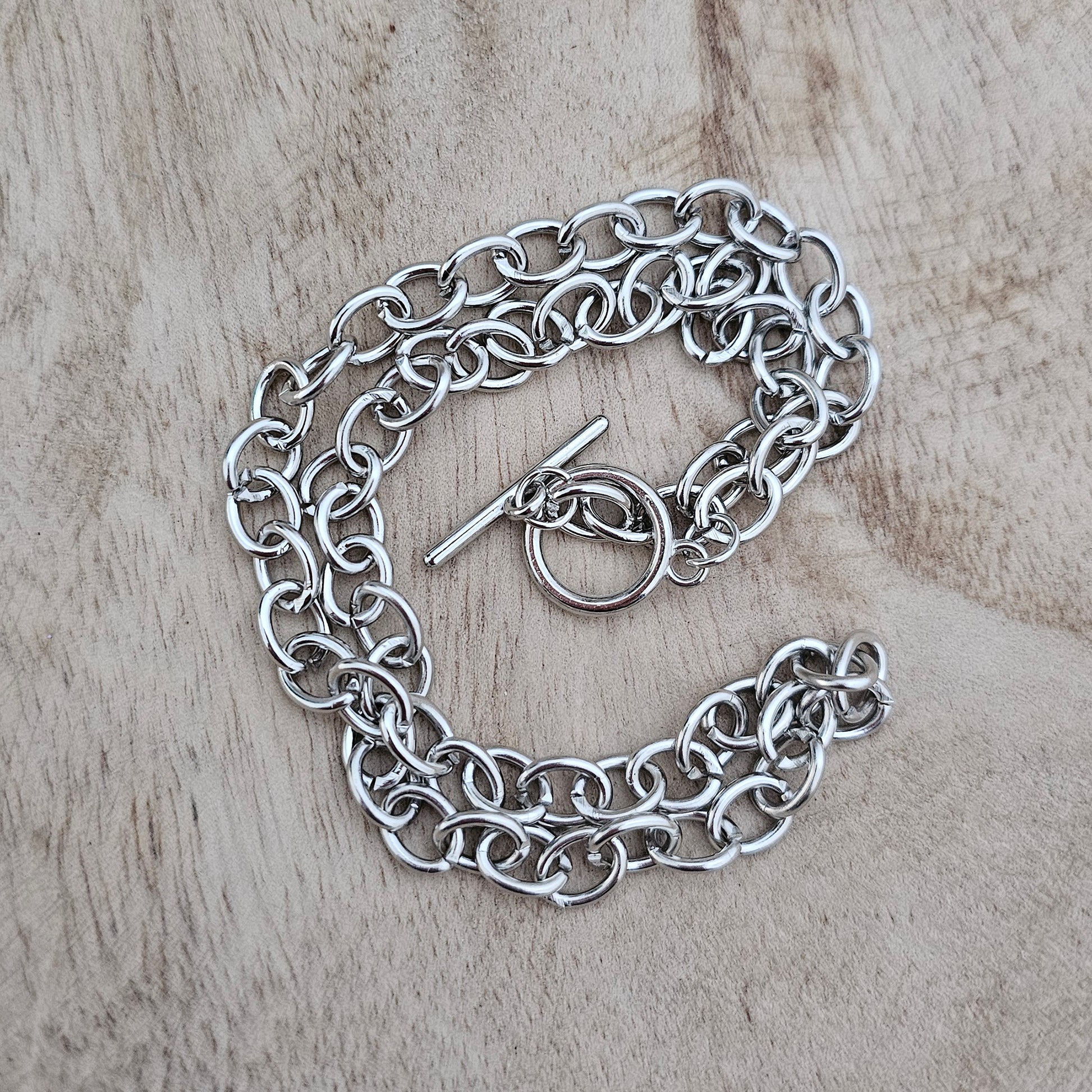 Silver Chunky Chain Custom Charm Necklace