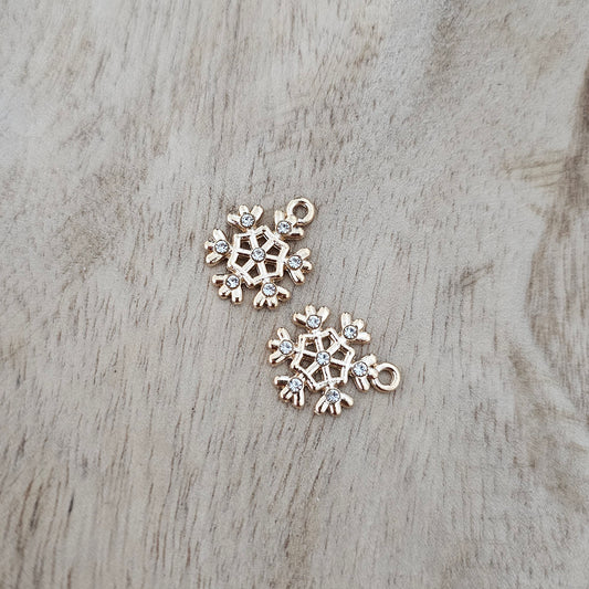 Sparkle Snowflake Charm Custom Charm Necklace