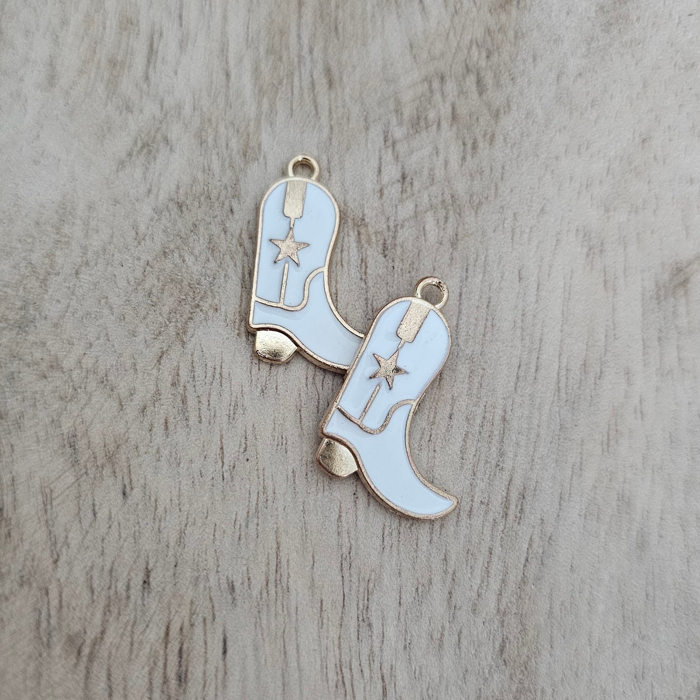 White Cowboy Boot Charm Custom Charm Necklace