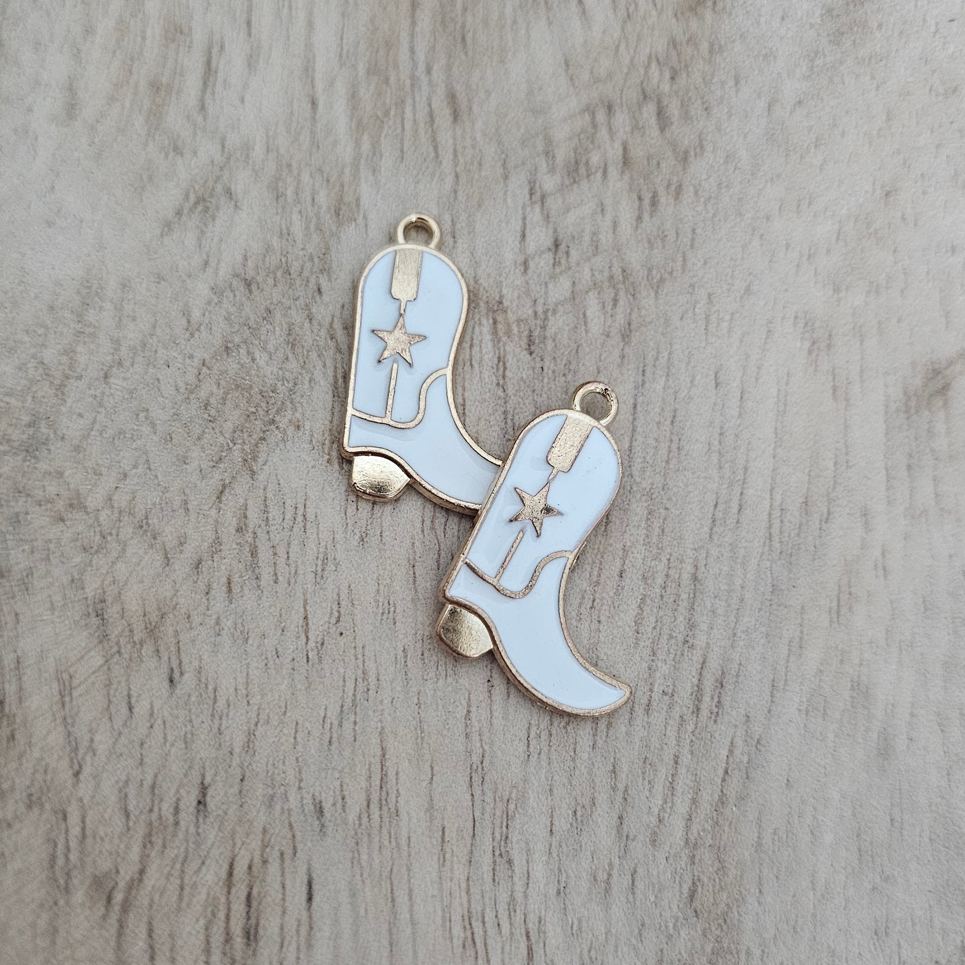 White Cowboy Boot Charm Custom Charm Necklace