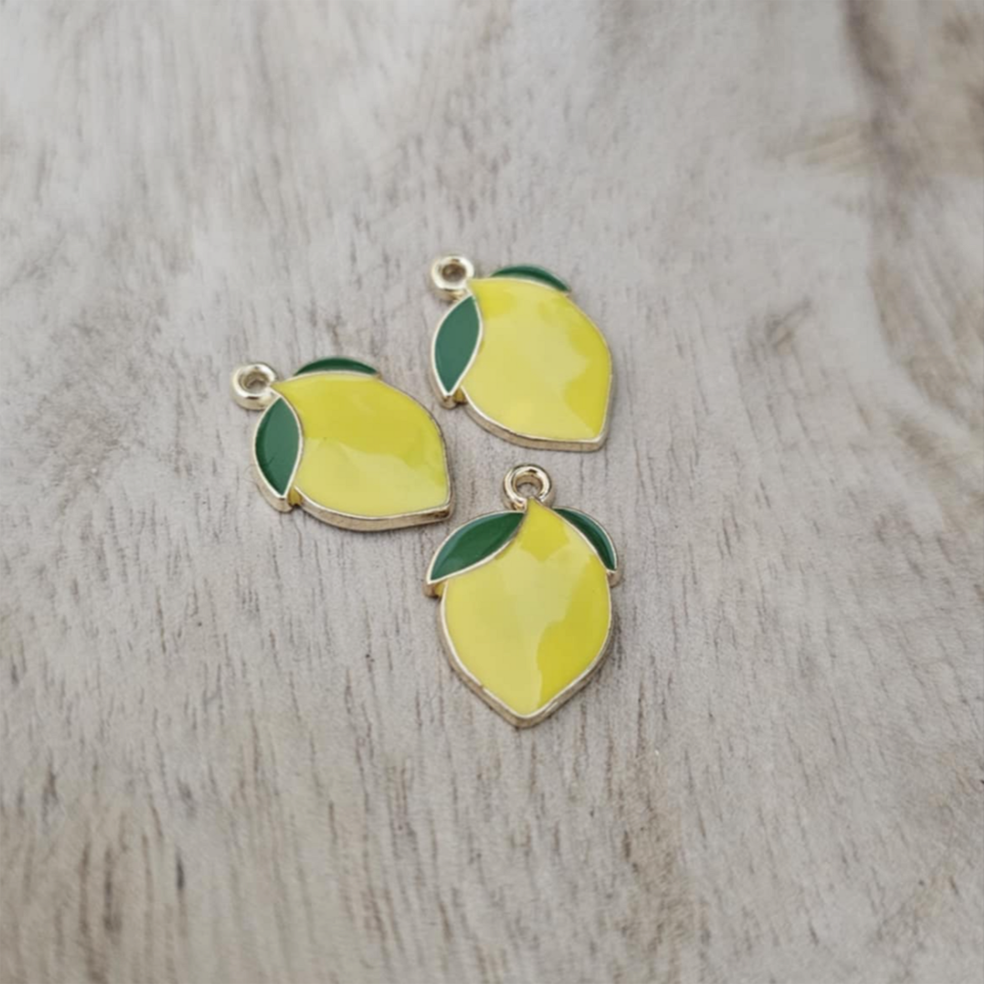 Yellow Lemon Charm Custom Charm Necklace